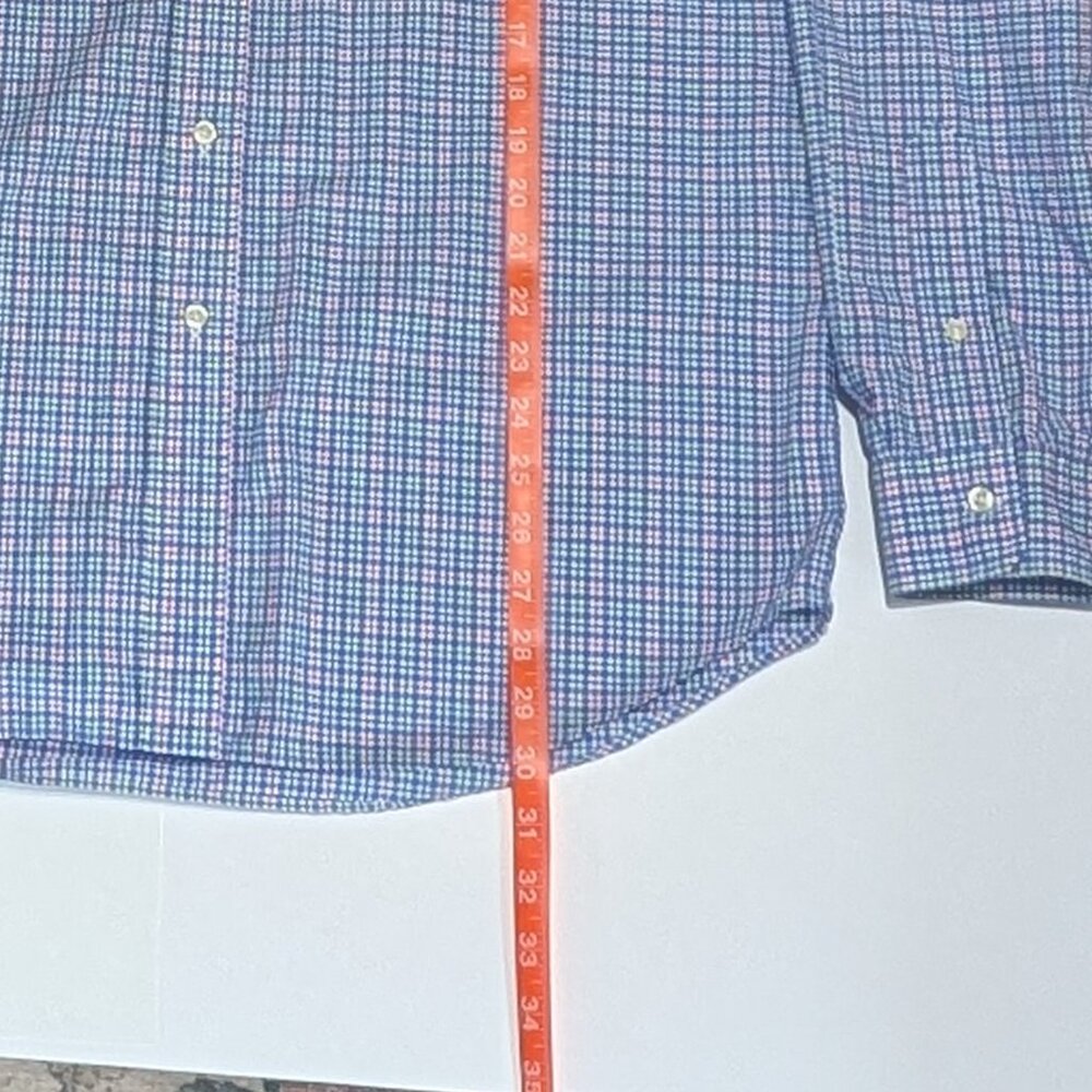 Polo Ralph Lauren Men's Dress Shirt, Size L, Blue, White, Red and Green Plaid - Picture 7 of 7